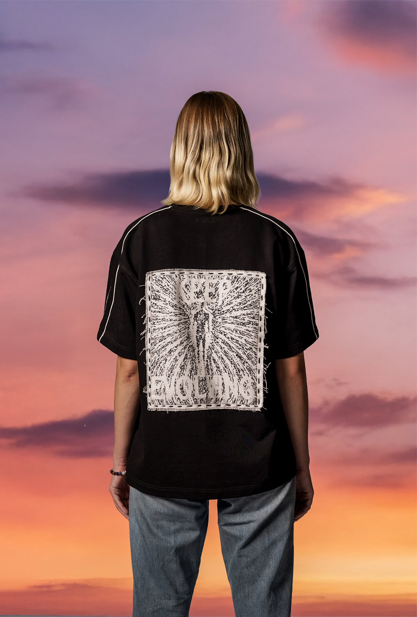 Keep Evolving Canvas Oversized Unisex T-Shirt